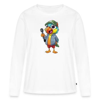 Comédien Squawkster - T-shirt manches longues Premium bio Femme - blanc - Devant - Julia (174cm)