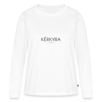 Corfou, Grèce, Mer Méditerranée, Îles Ioniennes - T-shirt manches longues Premium bio Femme - blanc - Devant - Julia (174cm)