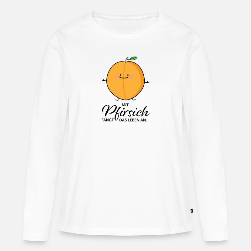 Mit vierzig - Frauen Premium Bio Langarmshirt - Weiß
