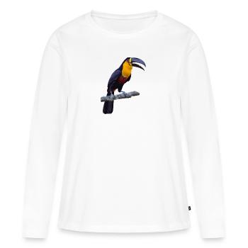 tucan - Frauen Premium Bio Langarmshirt - Weiß - Vorne - Julia (174cm)