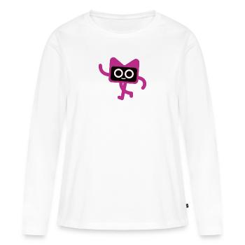 Kotlin Kodee Maskottchen - Frauen Premium Bio Langarmshirt - Weiß - Vorne - Julia (174cm)