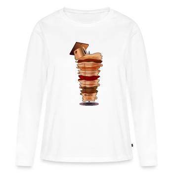 ÉTUDES DE FIN D’ÉTUDES À DÖNER KEBAB - T-shirt manches longues Premium bio Femme - blanc - Devant - Julia (174cm)