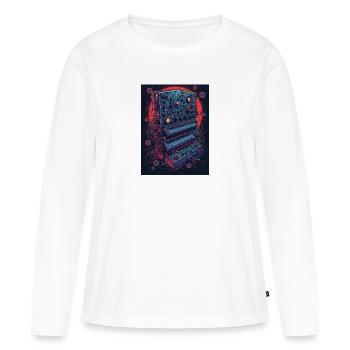 Futuristic electronic music device - Women's Premium Organic Long Sleeve Shirt - white - Front - Julia (174cm)