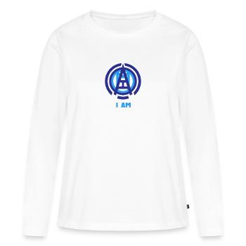 Symbole de JE - T-shirt manches longues Premium bio Femme - blanc - Devant - Julia (174cm)
