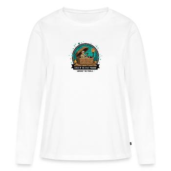 La Tombe du Pharaon 8-Bit - T-shirt manches longues Premium bio Femme - blanc - Devant - Julia (174cm)