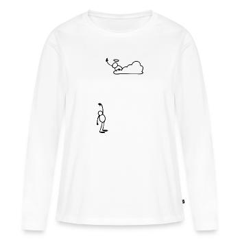 Humor - Frauen Premium Bio Langarmshirt - Weiß - Vorne - Julia (174cm)