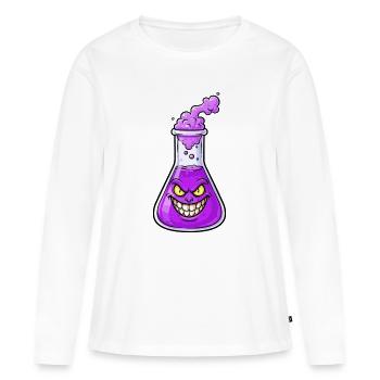 Lila Alchemie Flaschenzauber - Frauen Premium Bio Langarmshirt - Weiß - Vorne - Julia (174cm)
