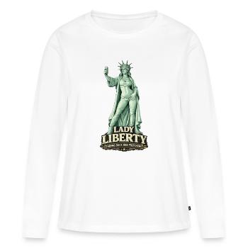 Lady Liberty reprend sa liberté Moderne - T-shirt manches longues Premium bio Femme - blanc - Devant - Julia (174cm)