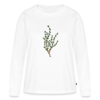 thym - T-shirt manches longues Premium bio Femme - blanc - Devant - Julia (174cm)
