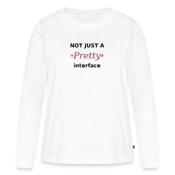 Pas seulement une jolie interface – un style UI/UX tech - T-shirt manches longues Premium bio Femme - blanc - Devant - Julia (174cm)