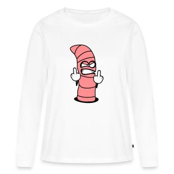 Conception de ver maléfique - T-shirt manches longues Premium bio Femme - blanc - Devant - Julia (174cm)