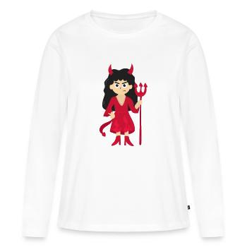 She-devil - Women's Premium Organic Long Sleeve Shirt - white - Front - Julia (174cm)