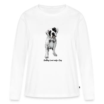 Bulldog - Frauen Premium Bio Langarmshirt - Weiß - Vorne - Julia (174cm)