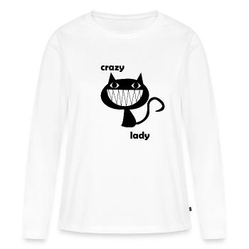 Crazy Cat Lady - Women's Premium Organic Long Sleeve Shirt - white - Front - Julia (174cm)