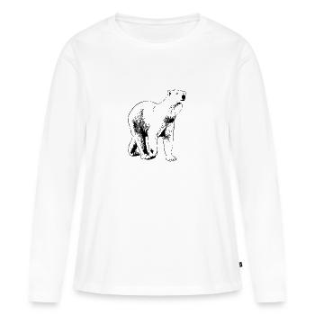 Ours polaire - ours polaire - arctique - T-shirt manches longues Premium bio Femme - blanc - Devant - Julia (174cm)