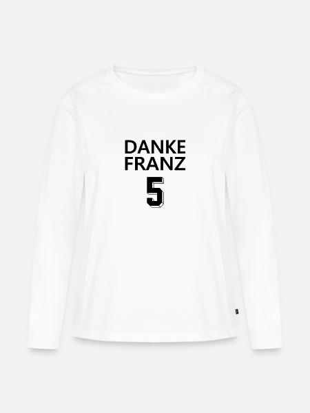 Danke Franz - Frauen Premium Bio Langarmshirt - Weiß