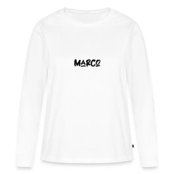 marco 10000 - T-shirt manches longues Premium bio Femme - blanc - Devant - Julia (174cm)