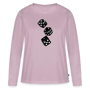 cube - Women's Premium Organic Long Sleeve Shirt - dusky pink - Front - Julia (174cm)