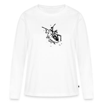 Dead Bug / Dead Bed Bug Wantz (1c) - T-shirt manches longues Premium bio Femme - blanc - Devant - Julia (174cm)