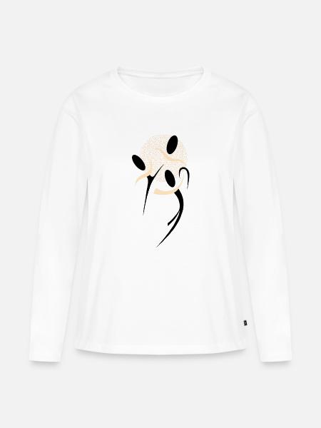 Tanz der Schatten - Frauen Premium Bio Langarmshirt - Weiß