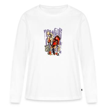 Graffiti ist kein Crime Street Vision - Frauen Premium Bio Langarmshirt - Weiß - Vorne - Julia (174cm)
