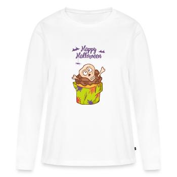 Halloween cupcake muffin cake baking sweets - Women's Premium Organic Long Sleeve Shirt - white - Front - Julia (174cm)