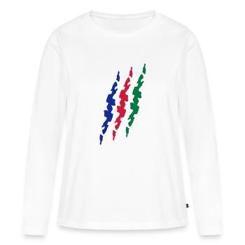 scar_flag_vec_3 de - Frauen Premium Bio Langarmshirt - Weiß - Vorne - Julia (174cm)