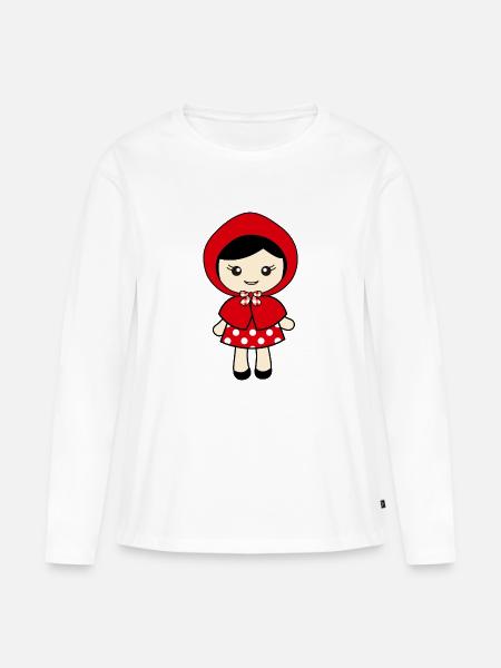 Rotkaeppchen - Frauen Premium Bio Langarmshirt - Weiß