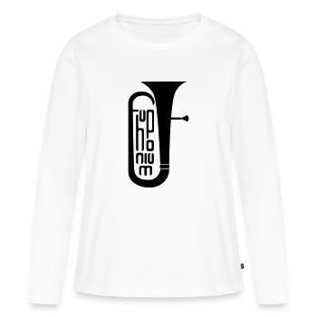 Euphonium - Women's Premium Organic Long Sleeve Shirt - white - Front - Julia (174cm)