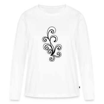 abstract form - Women's Premium Organic Long Sleeve Shirt - white - Front - Julia (174cm)