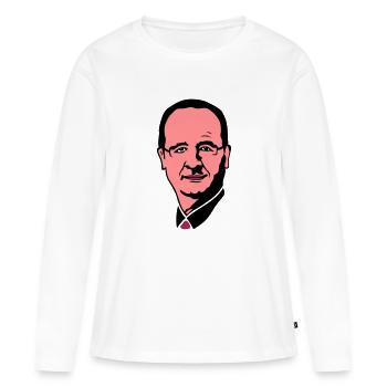 francois hollande president leader politique polit - T-shirt manches longues Premium bio Femme - blanc - Devant - Julia (174cm)