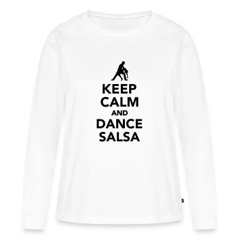 Salsa - Frauen Premium Bio Langarmshirt - Weiß - Vorne - Julia (174cm)