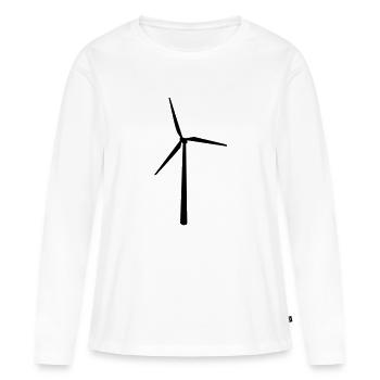 sustainable - Women's Premium Organic Long Sleeve Shirt - white - Front - Julia (174cm)