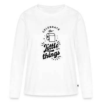n’oubliez pas klorolle - T-shirt manches longues Premium bio Femme - blanc - Devant - Julia (174cm)