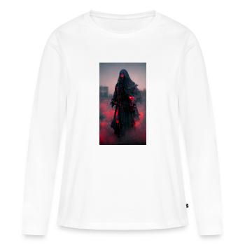 Red Grim reaper - T-shirt manches longues Premium bio Femme - blanc - Devant - Julia (174cm)