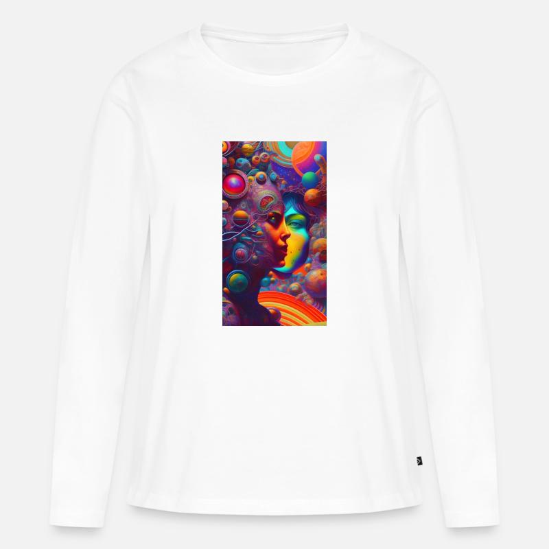 A Symphony of Duality - Frauen Premium Bio Langarmshirt - Weiß