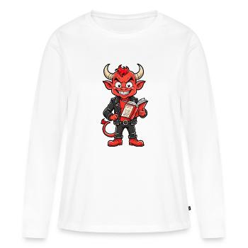 Red Devil - Women's Premium Organic Long Sleeve Shirt - white - Front - Julia (174cm)
