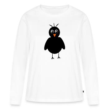 Oiseau Kawaii Kawaii Chibi Oiseaux Kawaii - T-shirt manches longues Premium bio Femme - blanc - Devant - Julia (174cm)
