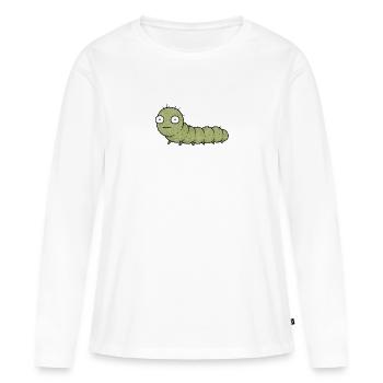 PETITS ACTIVISTES | Chenille - T-shirt manches longues Premium bio Femme - blanc - Devant - Julia (174cm)