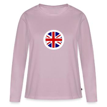 Union Jack - T-shirt manches longues Premium bio Femme - rose poudré - Devant - Julia (174cm)