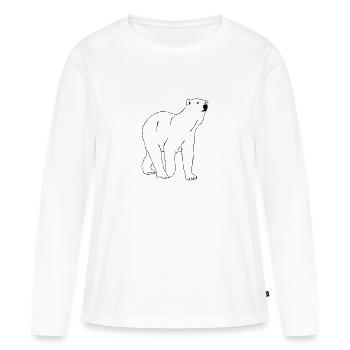 Ours polaire - ours polaire - arctique - T-shirt manches longues Premium bio Femme - blanc - Devant - Julia (174cm)