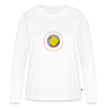 Je ne peux rien faire sans votre coopération - T-shirt manches longues Premium bio Femme - blanc - Devant - Julia (174cm)