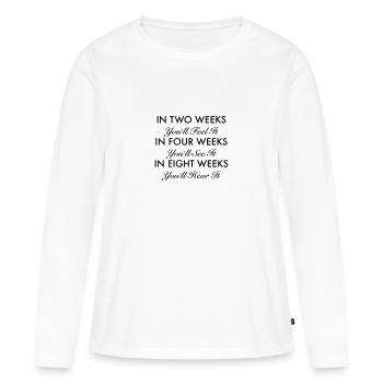 Des sports - T-shirt manches longues Premium bio Femme - blanc - Devant - Julia (174cm)