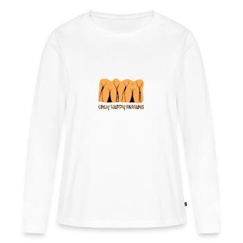 only happy humans ein paar menschen tanzen - Frauen Premium Bio Langarmshirt - Weiß - Vorne - Julia (174cm)