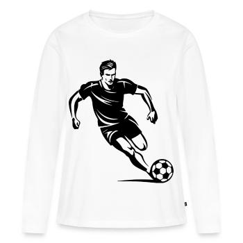 Soccer Boy - Women's Premium Organic Long Sleeve Shirt - white - Front - Julia (174cm)