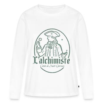 L’alchimiste - T-shirt manches longues Premium bio Femme - blanc - Devant - Julia (174cm)