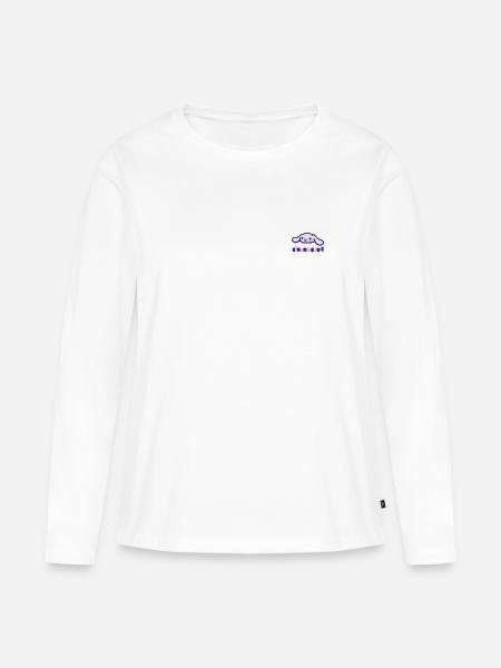 Cinnamoroll Stick Portrait - Frauen Premium Bio Langarmshirt - Weiß