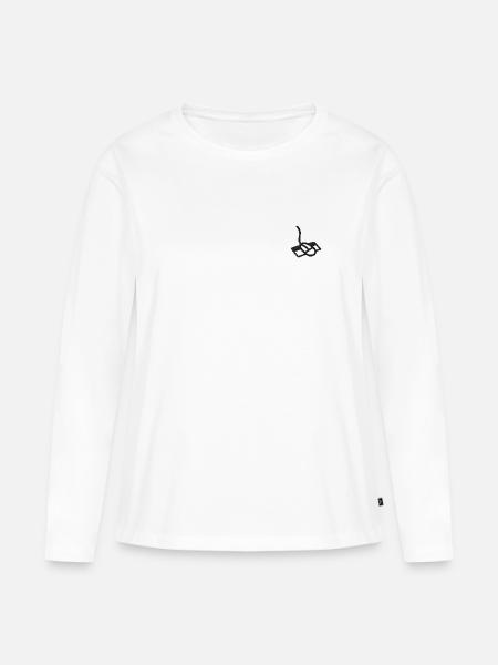 Mousepad - Frauen Premium Bio Langarmshirt - Weiß
