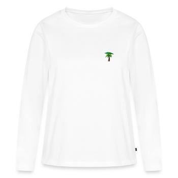 Palm - Frauen Premium Bio Langarmshirt - Weiß - Vorne - Julia (174cm)