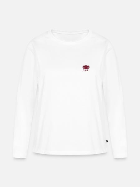 Yoga Life - Frauen Premium Bio Langarmshirt - Weiß